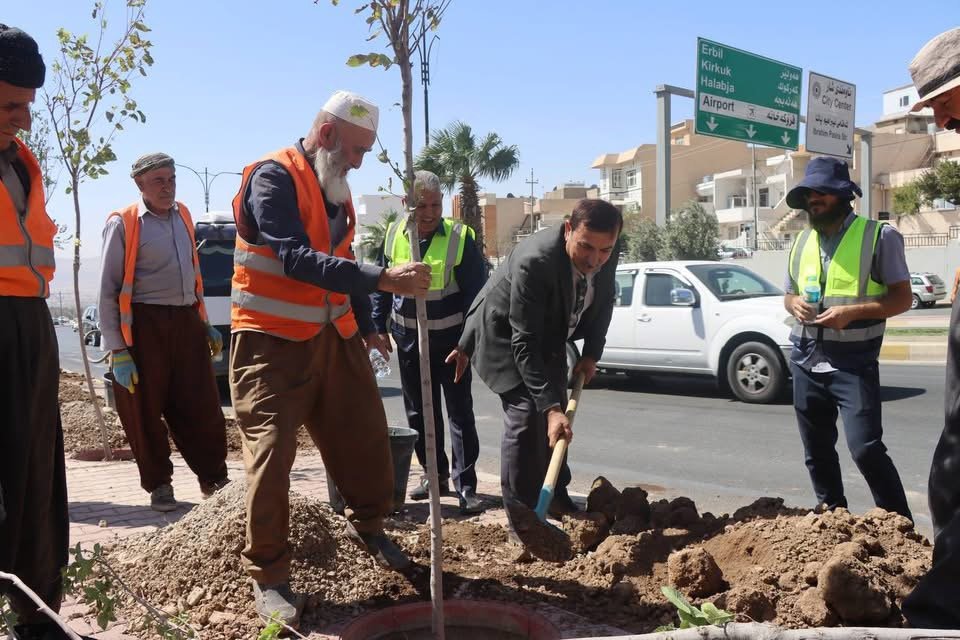 هەڵمەتی چاندنی 222 هەزار نەمام لە سلێمانی دەستی پێ کرد
